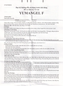 Hỗn dịch uống Yumangel F Yuhan kháng acid và cả thiện loét dạ dày - tá tràng (20 gói x 15ml) 