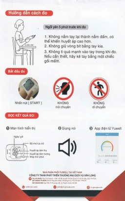 Máy đo huyết áp cổ tay Yuwell YE8800AR hỗ trợ đo huyết áp, cảnh báo đột quỵ