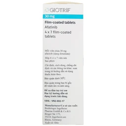 Thuốc Giotrif 30mg Boehringer điều trị ung thư phổi (4 vỉ x 7 viên)