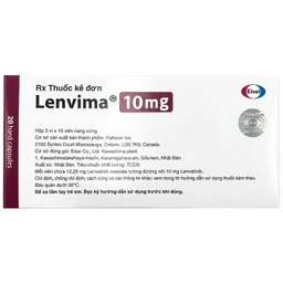Viên nang cứng Lenvima 10mg Eisai điều trị một số loại ung thư (2 vỉ x 10 viên)