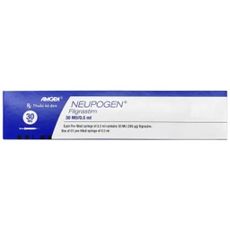 Thuốc Neupogen 30MU/0.5ml Amgen điều trị sốt do giảm bạch cầu đa nhân trung tính trên bệnh nhân hóa trị