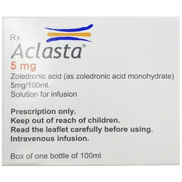 Dung dịch truyền tĩnh mạch Aclasta 5mg Sandoz điều trị loãng xương ở phụ nữ sau mãn kinh