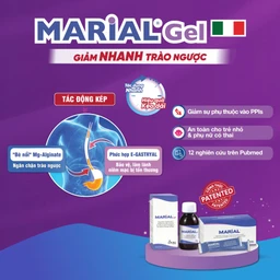 Marial Gel (20 gói x 15ml) chống trào ngược dạ dày thực quản, ợ chua, khó tiêu, bảo vệ và tái tạo phục hồi niêm mạc họng