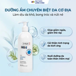 Nhũ tương dưỡng ẩm, làm mềm da Ziaja 1% urê Baniphar 400ml 2