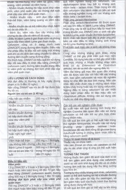 Thuốc Zinnat tablets 500mg Sandoz điều trị những nhiễm khuẩn do vi khuẩn nhạy cảm gây ra (1 vỉ x 10 viên)