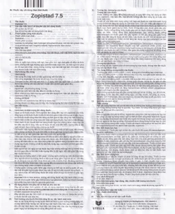 Thuốc Zopistad 7.5 Stella hỗ trợ điều trị ngắn hạn chứng mất ngủ (1 vỉ x 10 viên)