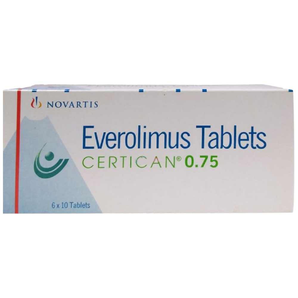 Hình ảnh Thuốc Certican 0.75mg Novartis dự phòng thải tạng ghép ở bệnh nhân ghép thận, tim (6 vỉ x 10 viên)