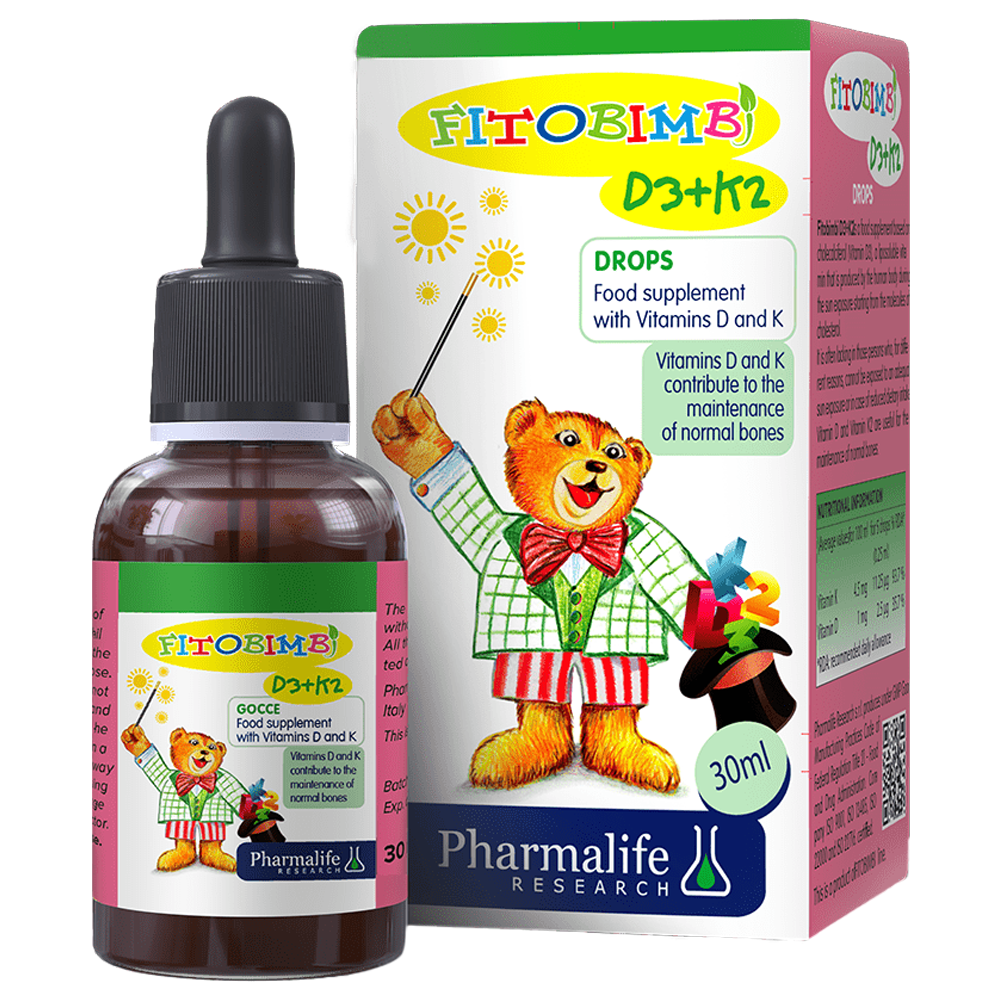 Hình ảnh Dung dịch uống Fitobimbi D3 + K2 Delap bổ sung vitamin D3 và vitamin K2, hỗ trợ hấp thu canxi cho cơ thể (30ml)