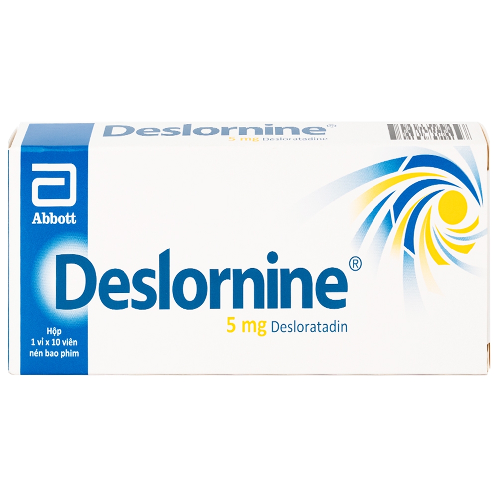 Hình ảnh Thuốc Deslornine 5mg Abbott Làm giảm các triệu chứng hắt hơi, chảy mũi, mày đay (1 vỉ x 10 viên)