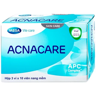 Viên hỗ trợ làm đẹp da Acnacare Mega (3 vỉ x 10 viên)
