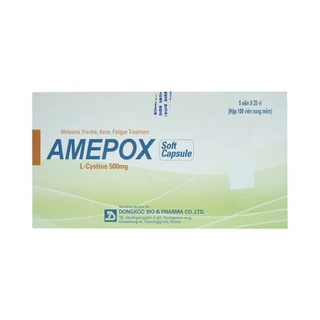 Thuốc Amepox 500mg DongKoo điều trị sạm da do tàn nhang, nám da (20 vỉ x 5 viên)