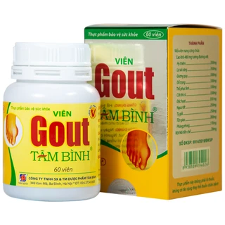 Viên hỗ trợ giảm triệu chứng đau do gút Gout Tâm Bình (60 viên)