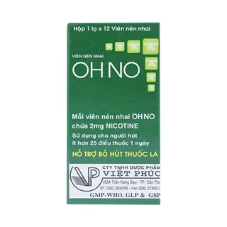 Viên nhai OH NO Việt Phúc hỗ trợ cai nghiện thuốc lá (12 viên)