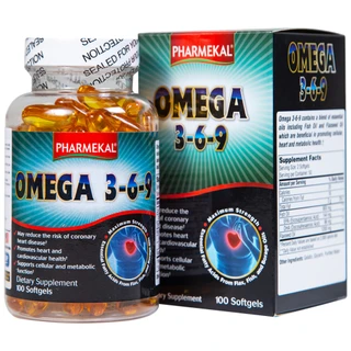 Viên uống hỗ trợ tim mạch, giảm nguy cơ xơ vữa động mạch Omega 3-6-9 Pharmekal (100 viên)