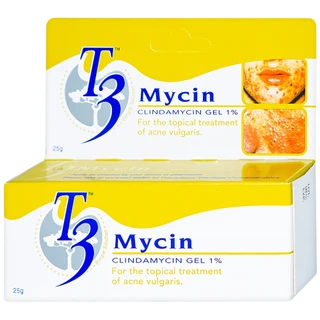 Gel bôi T3 Mycin HOE điều trị mụn trứng cá có mủ hoặc hoặc kèm viêm (25g)