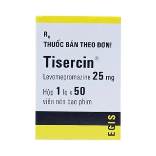 Thuốc Tisercin 25mg Egis điều trị loạn thần (1 lọ x 50 viên)