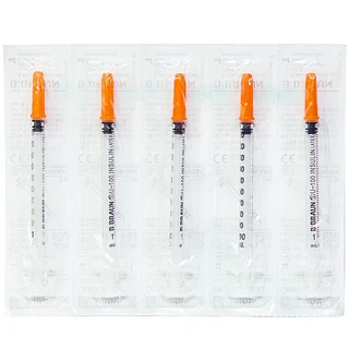 Bơm tiêm tiểu đường Omnican 1ml/100iu Braun màu cam (100 cái)