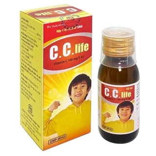 Siro C.C Life 100mg/5ml Foripharm điều trị thiếu vitamin C (60ml)