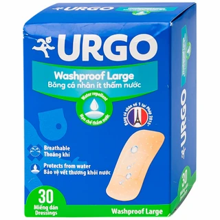 Băng cá nhân Urgo Washproor Large 3.8x7.2cm ít thấm nước (30 miếng)