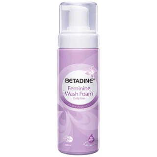 Bọt vệ sinh phụ nữ Betadine Feminine Wash Foam nuôi dưỡng và cân bằng vệ sinh vi sinh âm đạo (100ml)