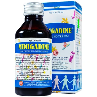 Siro cho trẻ em Minigadine Raptakos Brett phòng ngừa thiếu vi chất, biếng ăn (120ml)