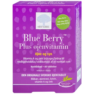 Viên uống hỗ trợ cải thiện thị lực, giảm mỏi mắt, khô mắt Blue Berry Plus Ojenvitamin New Nordic (40 viên)