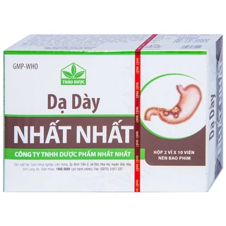Thuốc Dạ Dày Nhất Nhất điều trị viêm loét dạ dày, hành tá tràng cấp và mãn tính (2 vỉ x 10 viên)