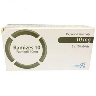 Thuốc Ramizes 10 Farmak điều trị tăng huyết áp, suy tim sung huyết (3 vỉ x 10 viên)