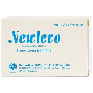 Thuốc tránh thai hằng ngày Newlevo Babiophar (1 vỉ x 28 viên)
