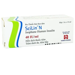 Hỗn dịch tiêm SciLin N 40IU/ml Bioton điều trị đái tháo đường típ 1 (10ml)