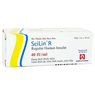 Hỗn dịch tiêm SciLin R 40IU/ml Bioton điều trị đái tháo đường típ 1, típ 2 (10ml)