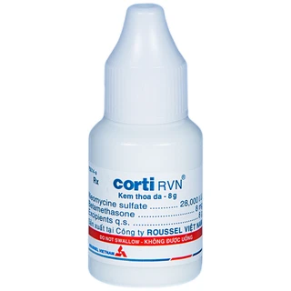 Kem thoa da Corti RVN Roussel điều trị chàm thể tạng, chàm dạng đĩa, sần ngứa, vảy nến (8g)
