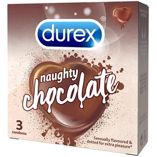 Bao cao su Durex Naughty Chocolate có gai giúp tăng thêm cảm xúc (3 cái)