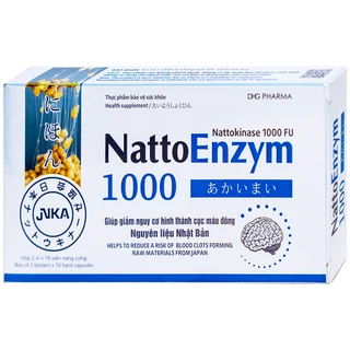 Viên hỗ trợ giảm nguy cơ huyết khối NattoEnzym 1000 DHG (2 vỉ x 10 viên)