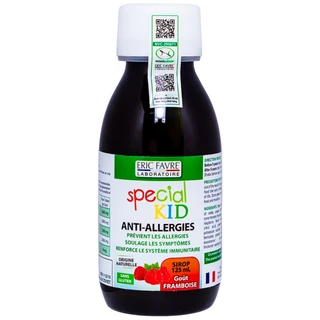 Siro giúp giảm dị ứng, mẩn ngứa, mề đay, rôm sảy, tăng đề kháng cho trẻ Special Kid Anti-Allergies hương mâm xôi (125ml)