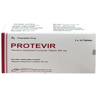 Thuốc Protevir Incepta điều trị viêm gan siêu vi B mạn tính (3 vỉ x 10 viên)