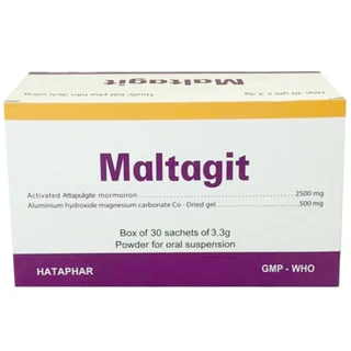 Bột pha uống Maltagit điều trị triệu chứng đau thực quản - dạ dày, tá tràng (30 gói)