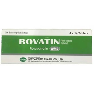 Thuốc Rovatin Korea Prime Pharm giảm lượng cholesterol toàn phần, LDL-cholesterol (4 vỉ x 14 viên)