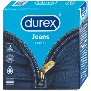 Bao cao su Durex Jeans ôm sát, nhiều chất bôi trơn (52,5mm - 3 cái)