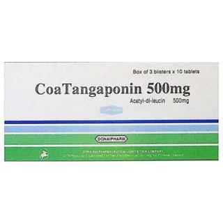 Thuốc Coatangaponin 500mg Donaipharm điều trị triệu chứng các cơn chóng mặt (2 vỉ x 10 viên)