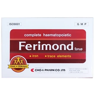 Syrup Ferimond Cho-A Pharm cung cấp sắt cho cơ thể và điều trị thiếu máu (20 ống)