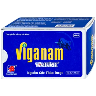 Viên uống bổ thận tráng dương Viganam Tâm Bình (5 vỉ x 12 viên)