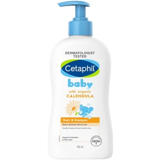 Sữa tắm gội cho bé Cetaphil Organic Calendula dịu nhẹ, không kích ứng (400ml)