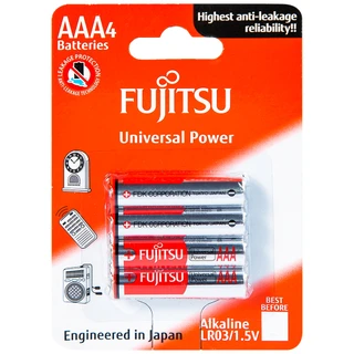 Pin Fujitsu Alkaline LR03 (4B) AAA FU-W-FI (vỉ 4 viên) dùng cho các thiết bị điện tử