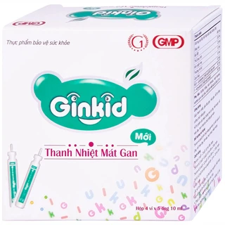Siro Ginkid thanh nhiệt mát gan giúp giải độc gan, mát gan (4 vỉ x 5 ống x 10ml)