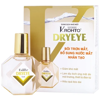 Nhỏ mắt V.Rohto Dryeye 13ml hỗ trợ bôi trơn mắt, bổ sung nước mắt nhân tạo