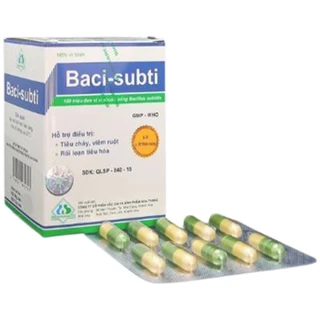 Men vi sinh Baci-subti Biopharco hỗ trợ điều trị tiêu chảy, viêm ruột, rối loạn tiêu hóa (6 vỉ x 10 viên)
