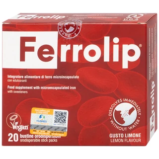 Hỗ trợ giúp giảm nguy cơ thiếu máu do thiếu sắt Ferrolip Uga (20 gói)