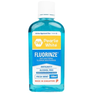 Nước súc miệng Pearlie White Fluorinze Anti-Bacterial Fluoride (100ml)