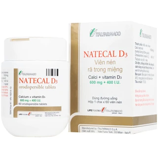 Viên nén Natecal D3 Italfarmaco điều trị và phục hồi thiếu vitamin D (60 viên)